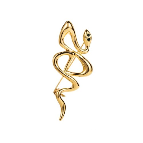 stainless steel exaggerating creative personality snake brooch brooch  samll retro trend woman