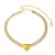 ( Gold)occidental style exaggerating brief diamond three-dimensional love chain  fashion chain woman