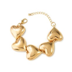 occidental style exaggerating surface Metal love bracelet  samll retro brief p..