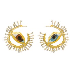 E occidental style medium exaggerating eyes tassel earrings  creative palace w..