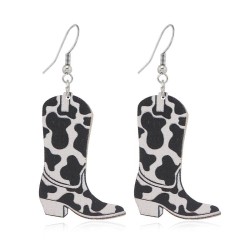  black+ white White K)occidental style Cowboy personality fashion exaggerating..
