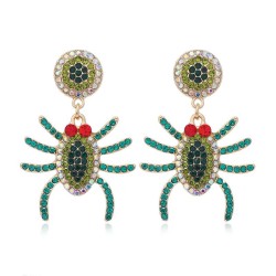 occidental style spider insect Modeling ear stud enamel diamond personality