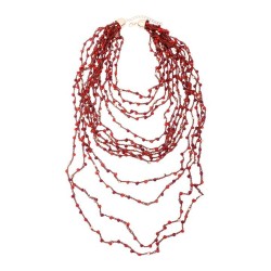 occidental style multilayer beads necklace Bohemia retro chain ethnic style na..