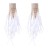 feather big earrings diamond feather long style super temperament high trend woman exaggerating tassel