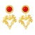 occidental style ear stud wind Metal exaggerating triangle earrings ear stud woman brief Earring bow temperament