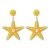 occidental style creative cartoon Five-pointed star Pearl earrings lovely woman starfish Earring