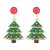 christmas all-Purpose Earring  occidental style fashion cartoon christmas tree ear stud Pearl enamel