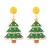 christmas all-Purpose Earring  occidental style fashion cartoon christmas tree ear stud Pearl enamel