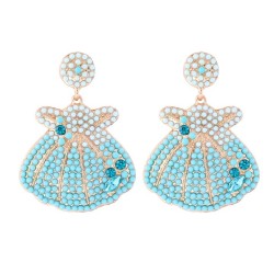 occidental style creative cartoon Shells Pearl earrings lovely woman Earring