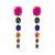 occidental style Round beads earrings exaggerating pendant Earring retro all-Purpose ear stud banquet Earring