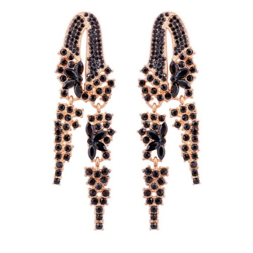 occidental style exaggerating Earring occidental style fashion personality flowers geometry ear stud fully-jewe