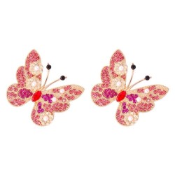 occidental style creative personality insect butterfly color diamond temperame..
