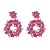 silver fashion temperament super colorful diamond earrings Alloy diamond exaggerating high