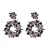 silver fashion temperament super colorful diamond earrings Alloy diamond exaggerating high