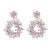 silver fashion temperament super colorful diamond earrings Alloy diamond exaggerating high