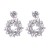 silver fashion temperament super colorful diamond earrings Alloy diamond exaggerating high