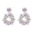 silver fashion temperament super colorful diamond earrings Alloy diamond exaggerating high