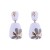 occidental style earrings Alloy enamel ear stud woman square fashion flowers pattern exaggerating