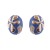 occidental style creativeins wind medium Ladies earrings woman  silver diamond enamel flowers Oval earrings Ear