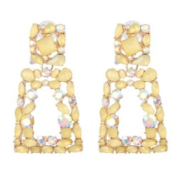 UR geometry fully-jewelled earrings personality three-dimensional earring