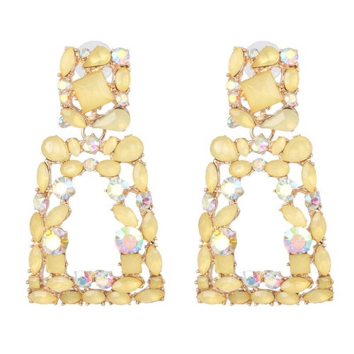 UR geometry fully-jewelled earrings personality three-dimensional earring
