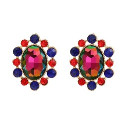 trend colorful diamond earrings occidental style exaggerating Earring woman el..
