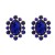 ( Color)trend colorful diamond earrings occidental style exaggerating Earring woman elegant fully-jewelled Round flower