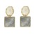  occidental style earrings woman geometry square resin Earring trend retro