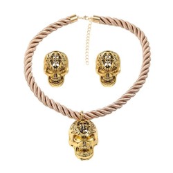 trend earrings necklace set woman exaggerating occidental style punk wind Allo..