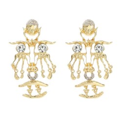 medium earrings occidental style retro ear stud woman fashion palace wind Allo..