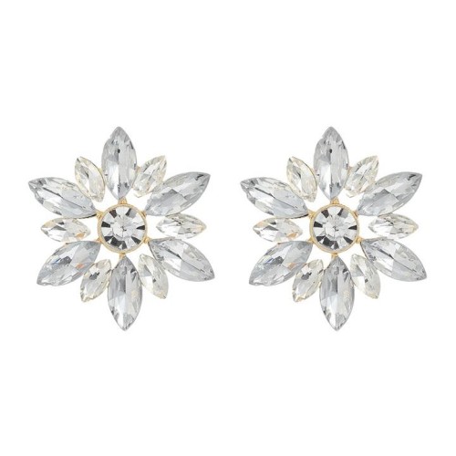  flowers ear stud occidental style earrings woman fashion elegant fully-jewelled flowers