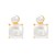 Autumn and Winter Alloy embed Pearl earrings bracelet necklace set lady trend temperament occidental style