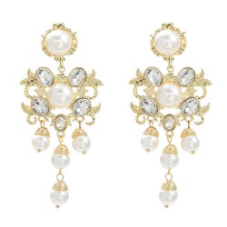 autumn flowers earrings occidental style exaggerating Earring woman Alloy diam..