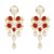 autumn flowers earrings occidental style exaggerating Earring woman Alloy diamond embed Pearl fashion retro ban