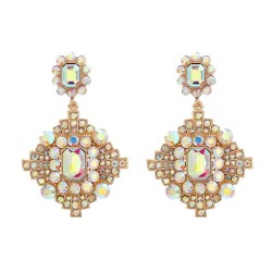 trend colorful diamond earrings occidental style exaggerating Earring woman mu..