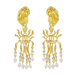 medium earrings occidental style retro Earring woman samll style Alloy embed P..