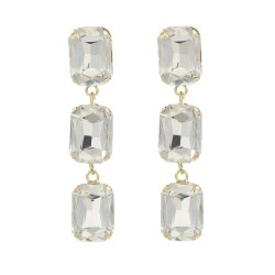 fashion colorful diamond earrings occidental style fully-jewelled multilayer s..