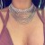 occidental style exaggerating Alloy diamond Rhinestone multilayer necklace woman fashion trend personalityneckla