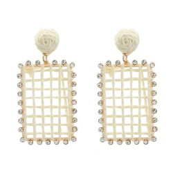 autumn earrings square Earring woman occidental style Bohemian style
