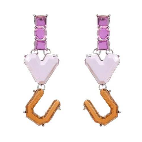 Autumn and Winter exaggerating occidental style earrings WordIOU woman Word lovers style Earringearrings