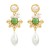 occidental style retro earrings flowers Earring woman Alloy embed Pearl earring elegant Street Snap