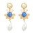 occidental style retro earrings flowers Earring woman Alloy embed Pearl earring elegant Street Snap
