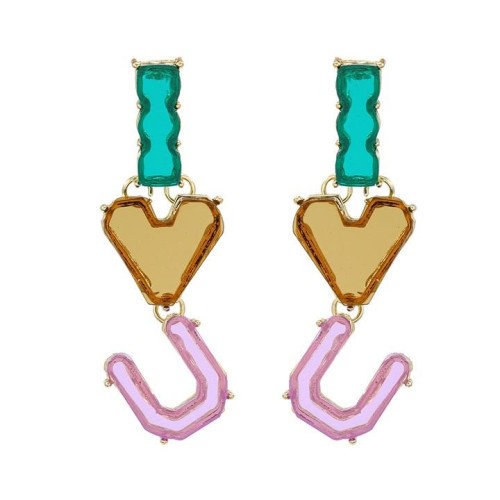 I love you earrings occidental style Earring woman color Word lovers