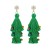 occidental style tassel christmas earrings long style ear stud christmas tree tassel Earring woman