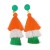occidental style tassel christmas earrings long style ear stud christmas tree tassel Earring woman