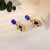  occidental style new retro personality high creative fashion gem lady ear stud earrings
