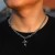  occidental style man necklace Metal chain Word pendant clavicle chain wind man necklace
