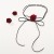 Cowboy flower beads belt necklace earrings set woman samll belt chain clavicle chain