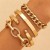  Alloy set bangle four  punk creative bracelet set occidental style