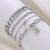  Alloy set bangle four  punk creative bracelet set occidental style